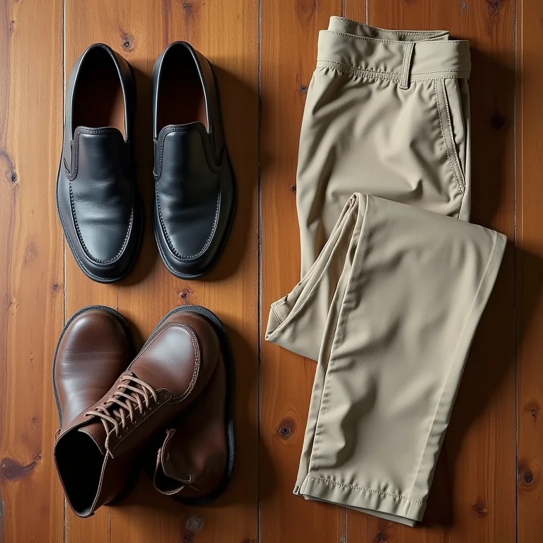 Diferentes tipos de sapatos para usar com calça chino