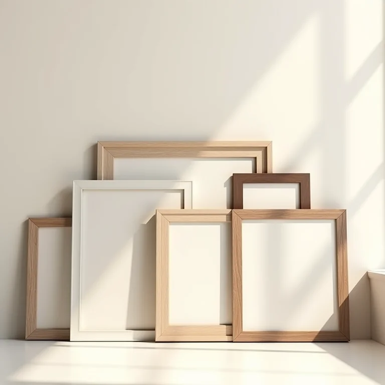 Diversas molduras para quadros.