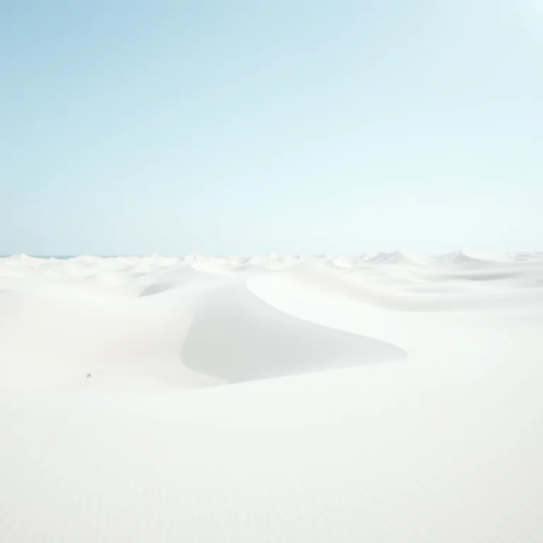 Dunas brancas e lagoas cristalinas nos Lençóis Maranhenses.