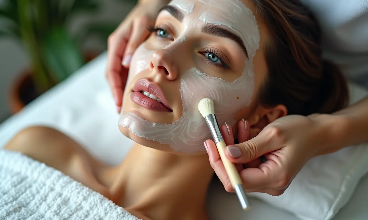 Esfoliação química: renovação profunda com ácidos, feita por profissional.