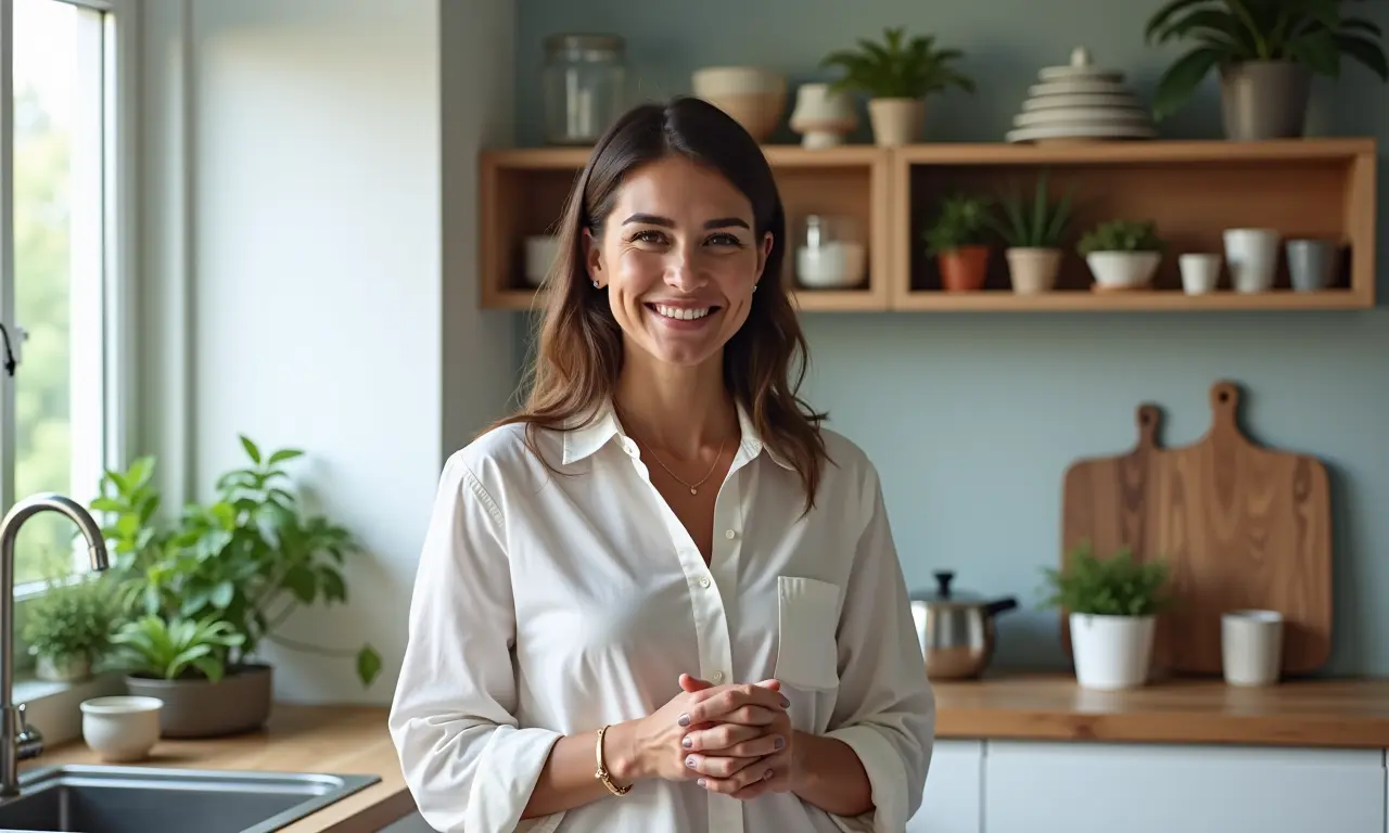 Especialista dando dicas de decoração de cozinha.