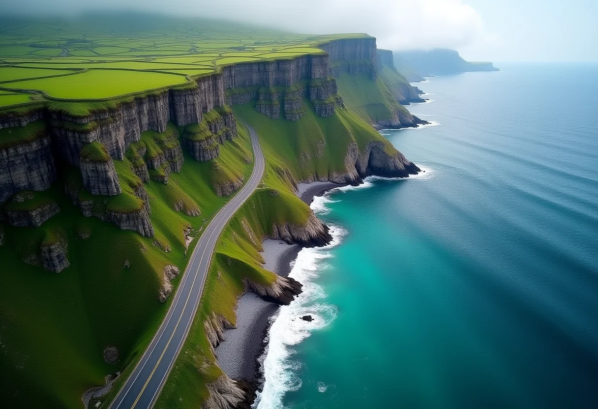 Estrada Rio-Santos com vista panorâmica do litoral