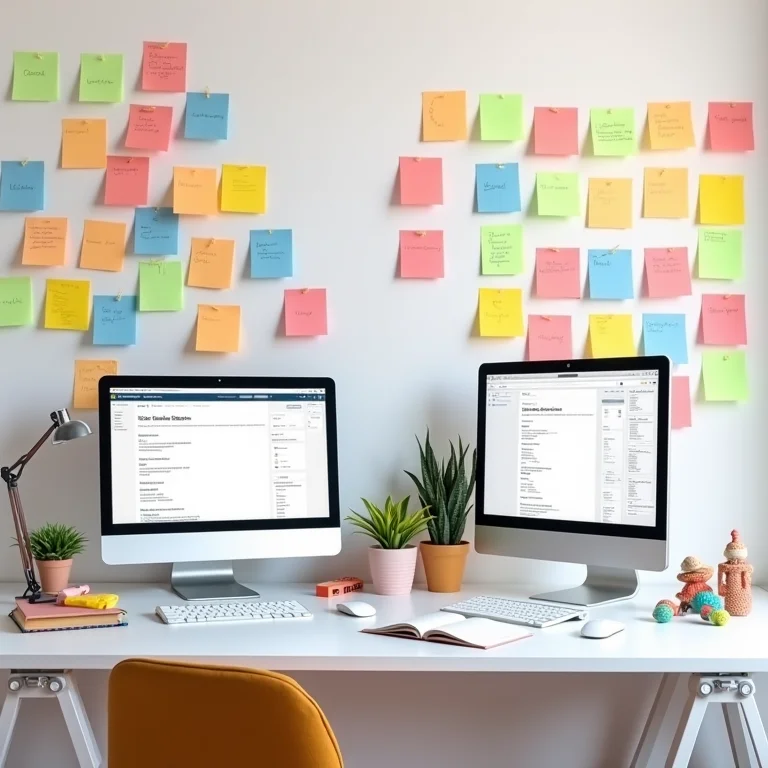 Excesso de informações visuais em um espaço de trabalho compartilhado