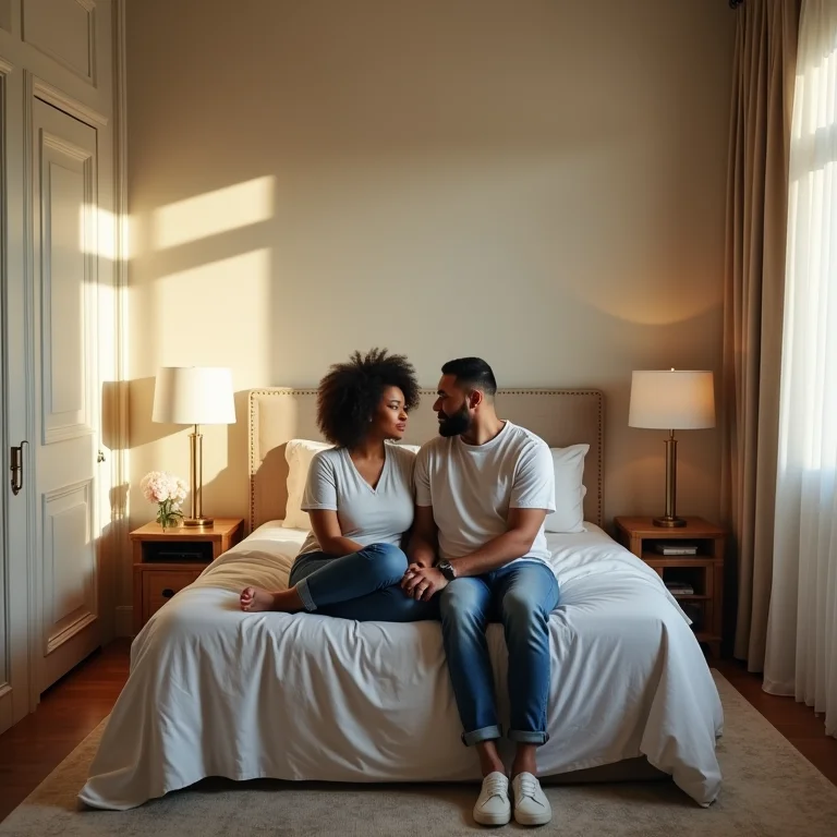Falta de conforto e funcionalidade em quarto de casal pequeno