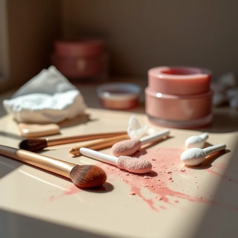 Falta de limpeza e higiene em um estúdio de maquiagem