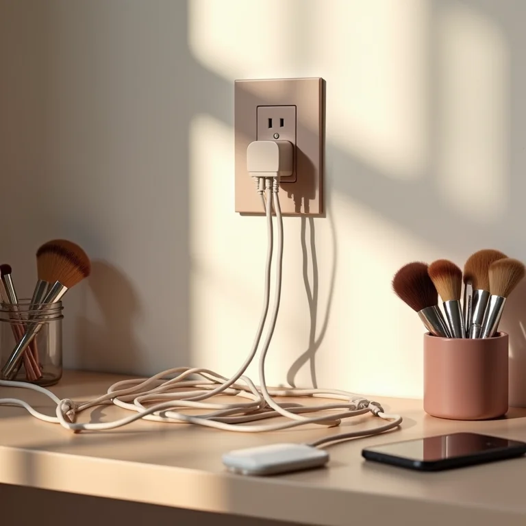 Falta de tomadas em estúdio de maquiagem.