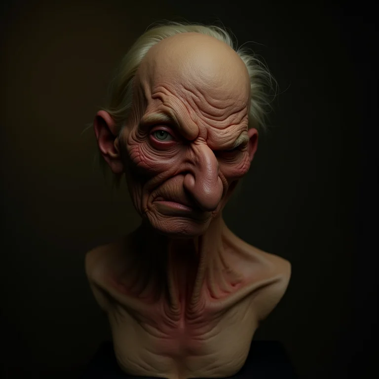 Figura de cera bizarra no museu House of Wax.