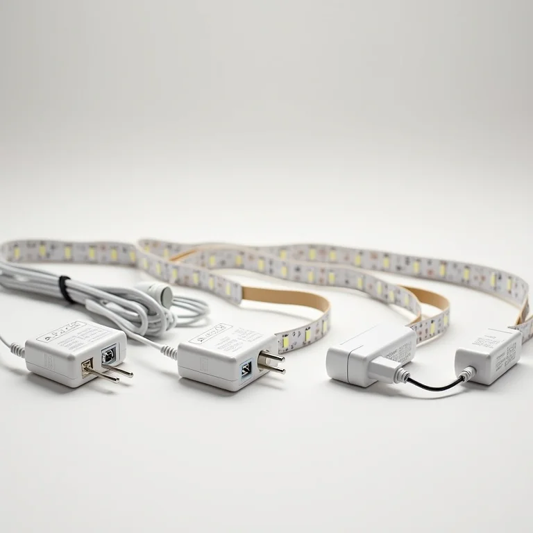 Fitas de LED de diferentes voltagens.