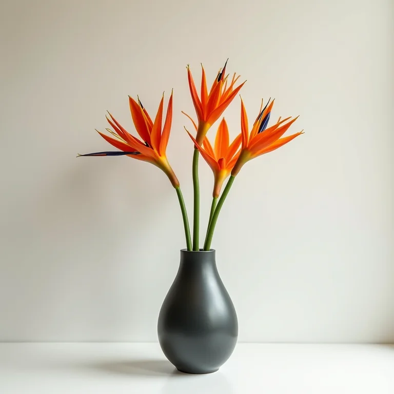 Flores Bico-de-papagaio em um vaso.