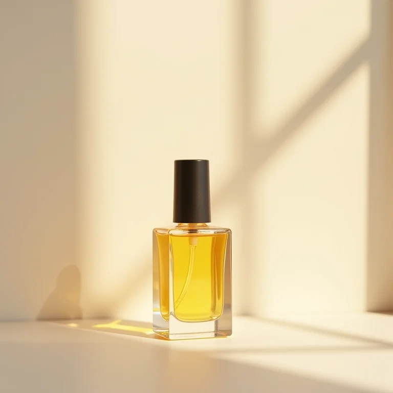 Frasco de óleo secante tradicional ao lado de esmalte.