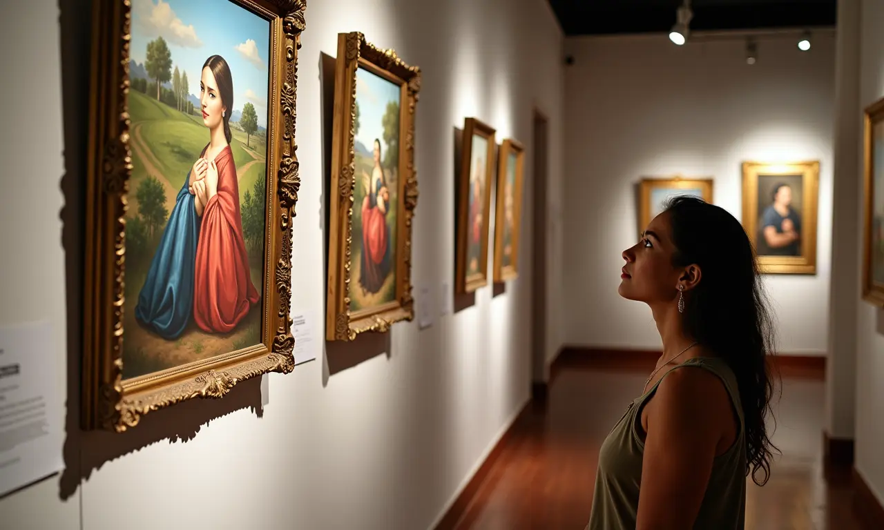 Galeria de arte com obras de artistas locais em Santo Antônio do Pinhal.