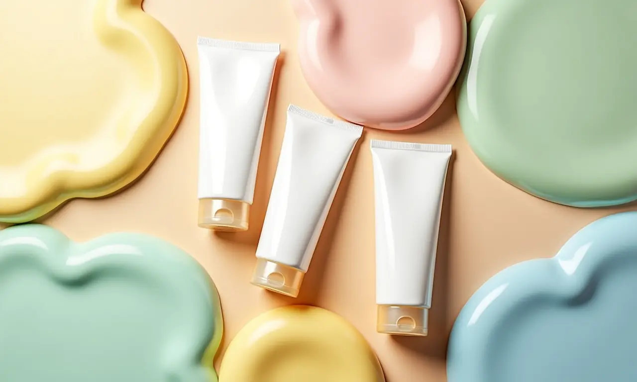 Hidratantes populares no Brasil dispostos de forma organizada.