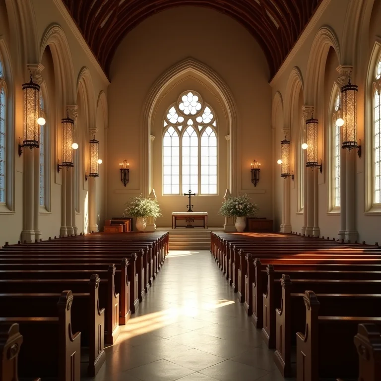 Igreja com arquitetura específica que pode conflitar com a decoração de casamento
