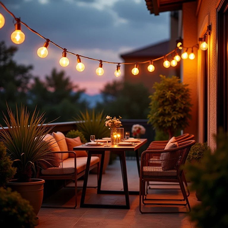 Iluminação aconchegante para varanda gourmet