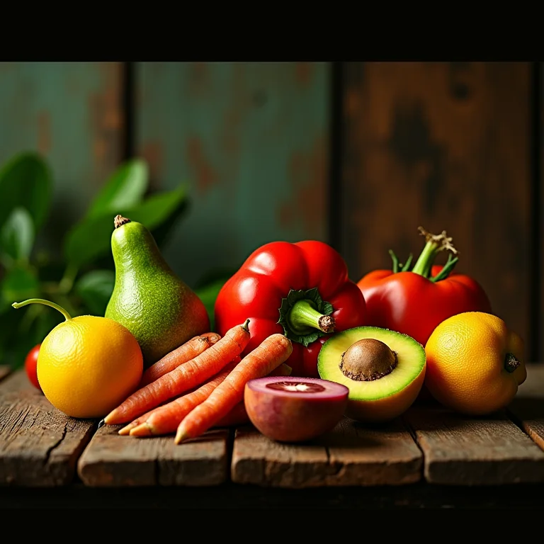 Ingredientes frescos da culinária brasileira dispostos artisticamente