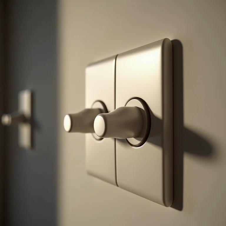 Interruptores independentes controlando luzes na cozinha