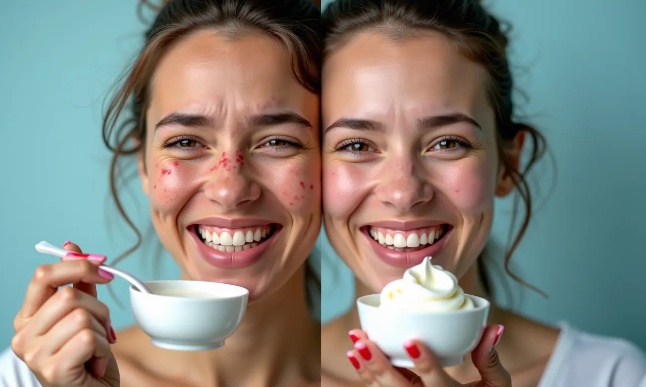 Iogurte e acne: amigo ou inimigo? Saiba como o iogurte afeta a pele.