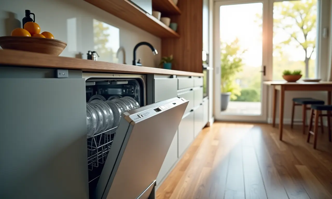 Lava-louças Electrolux LE08B integrada a uma cozinha moderna.