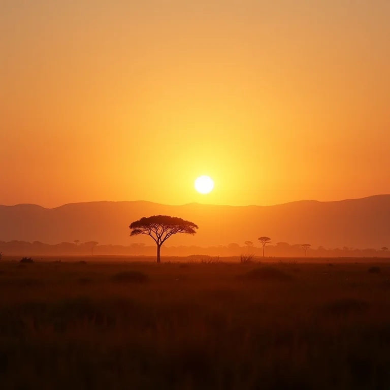 Lavrado Roraimense ao entardecer