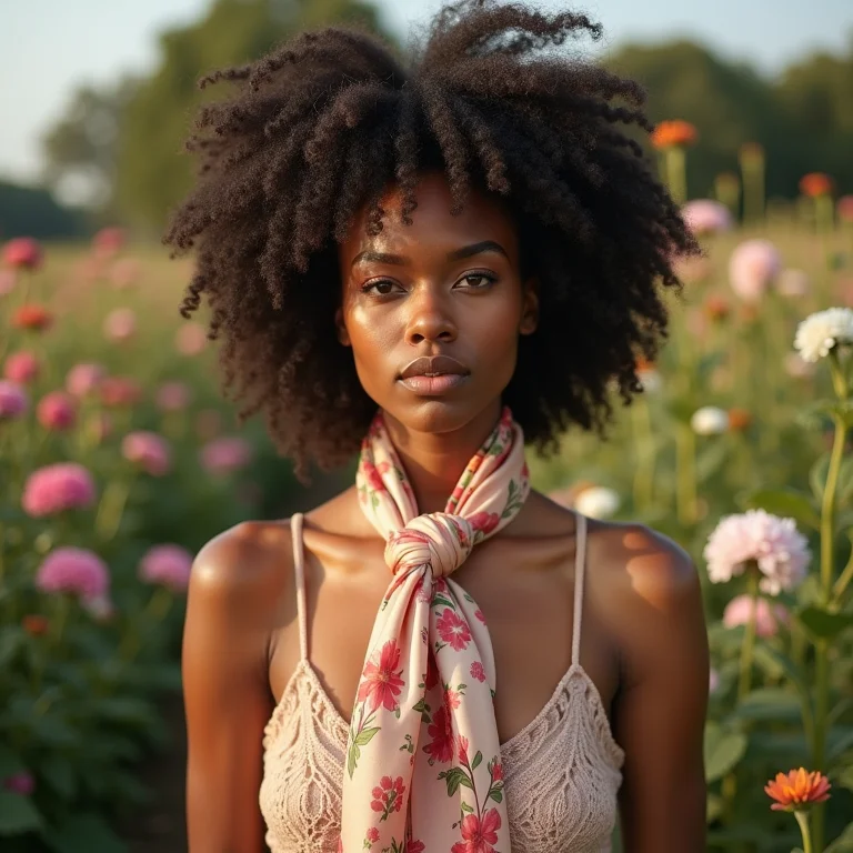 Lenço como acessório de estilo e alongamento