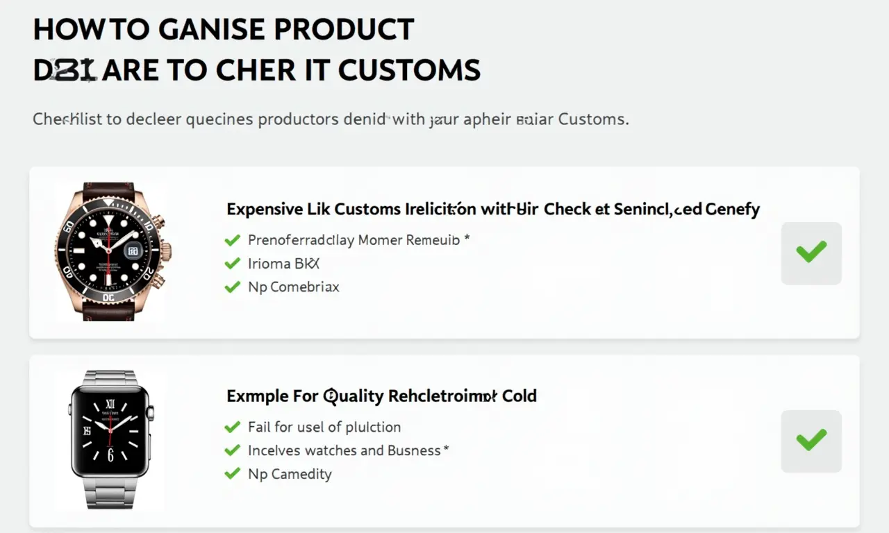 Lista de produtos que devem ser declarados na alfândega, como relógios e eletrônicos.