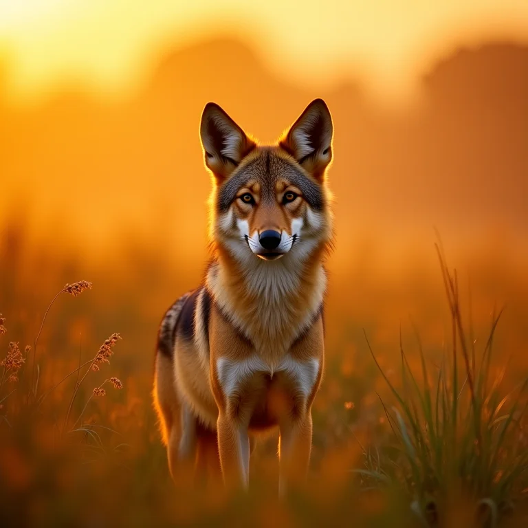 Lobo-guará em meio ao Cerrado