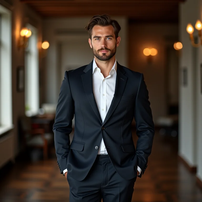 Look formal com calça de alfaiataria, camisa social e blazer.