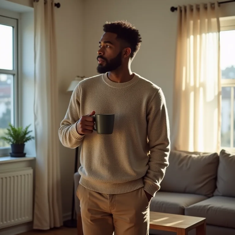 Look minimalista com calça chino e suéter