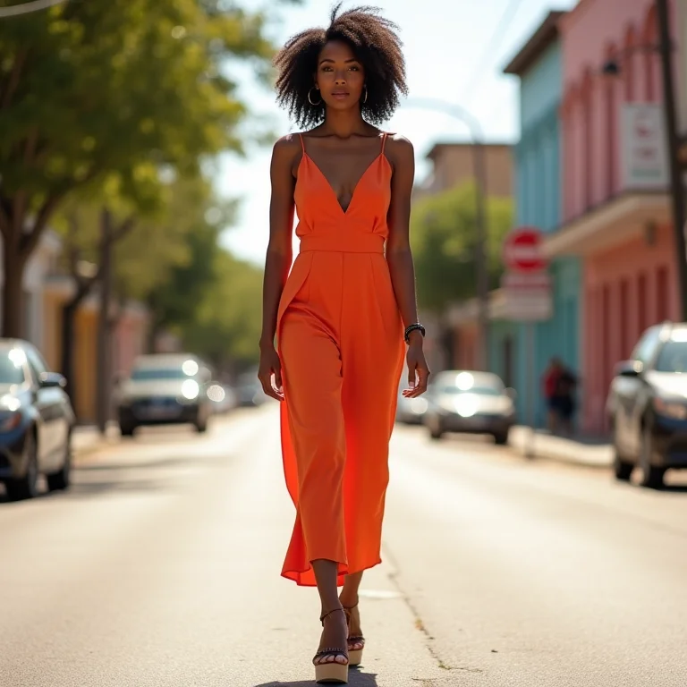 Macacão e tamanco plataforma: praticidade com estilo