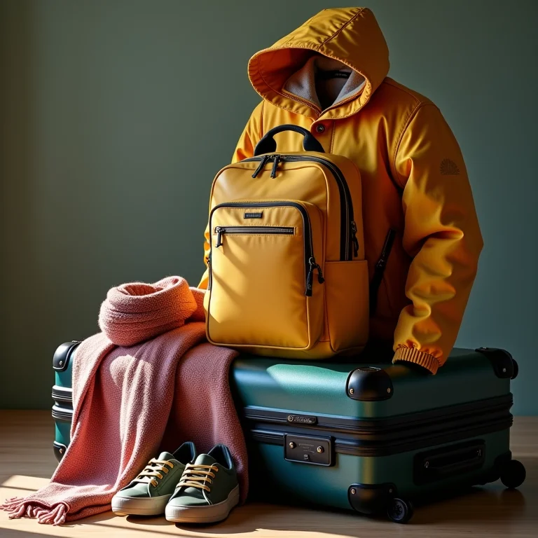 Mala com itens essenciais para Tallinn