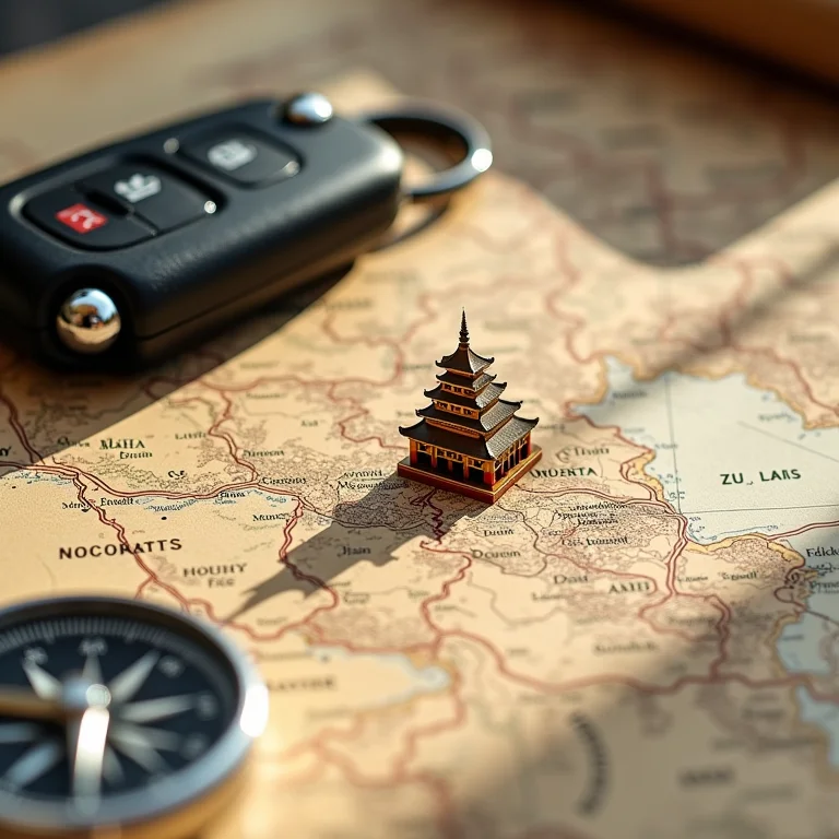 Mapa com a localização do Templo Zu Lai.