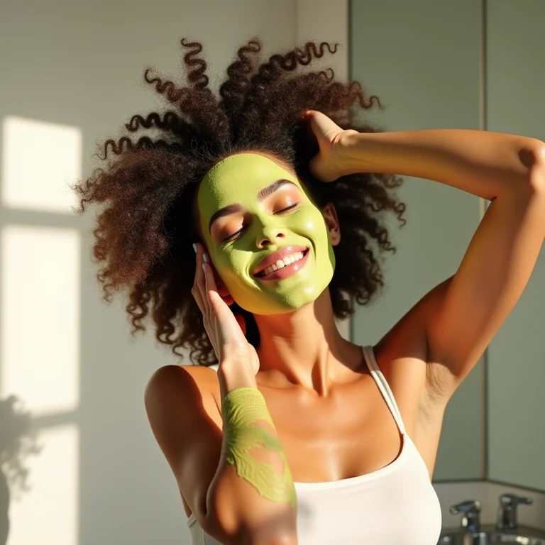 Máscara capilar de abacate e azeite para hidratação profunda