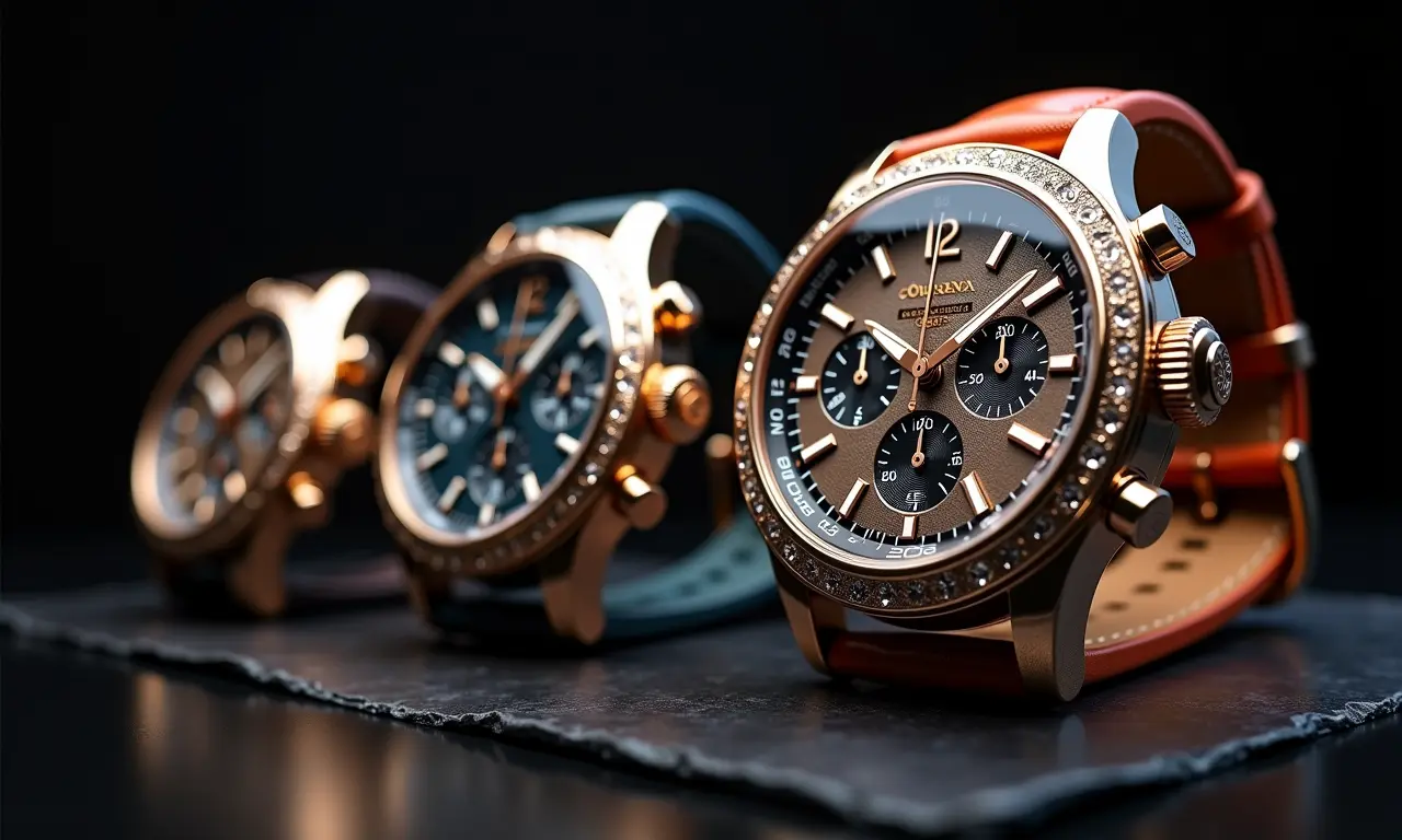 Materiais raros e artesanato em relógios de luxo.