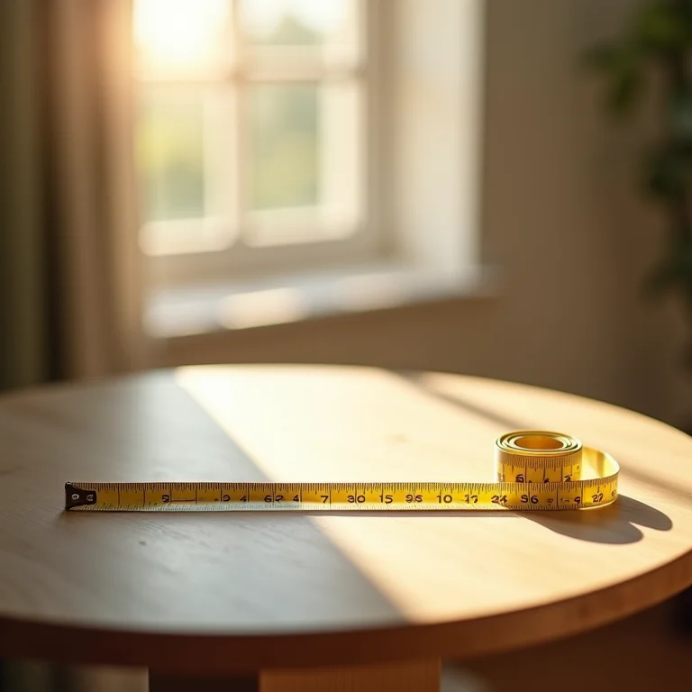 Medindo o tamanho ideal para uma mesa redonda