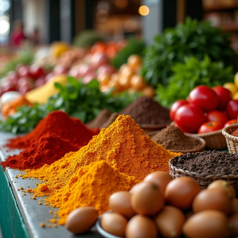 Mercado vibrante em Madrid, repleto de cores e sabores.