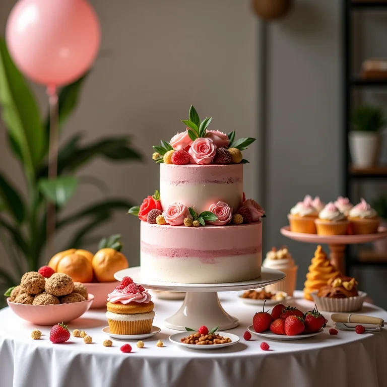 Mesa de bolo instagramável para formatura de Direito