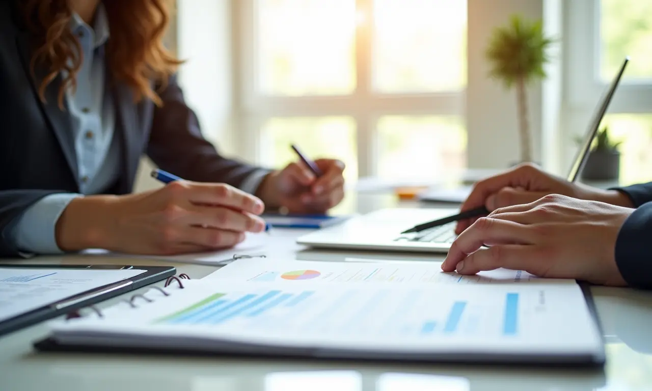 Mesa de trabalho minimalista organizada, promovendo a organização.