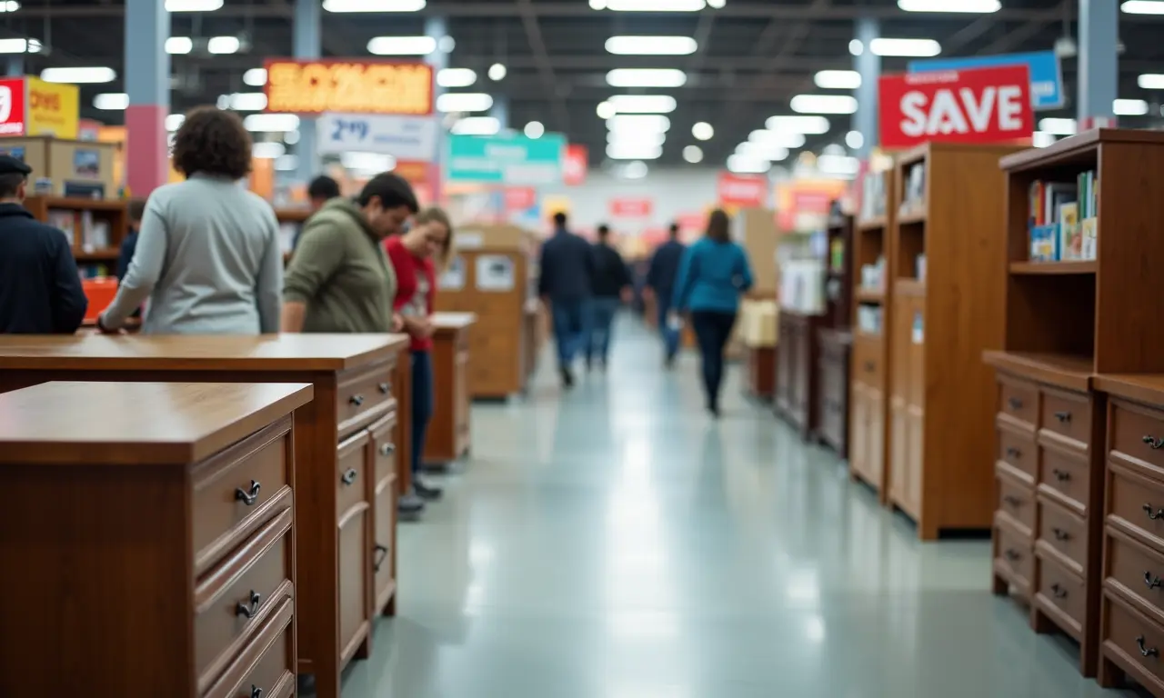 Móveis com desconto em promoção.