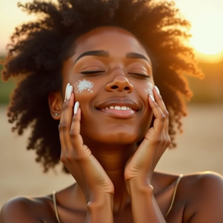 Mulher aplicando protetor solar para proteger a pele do sol