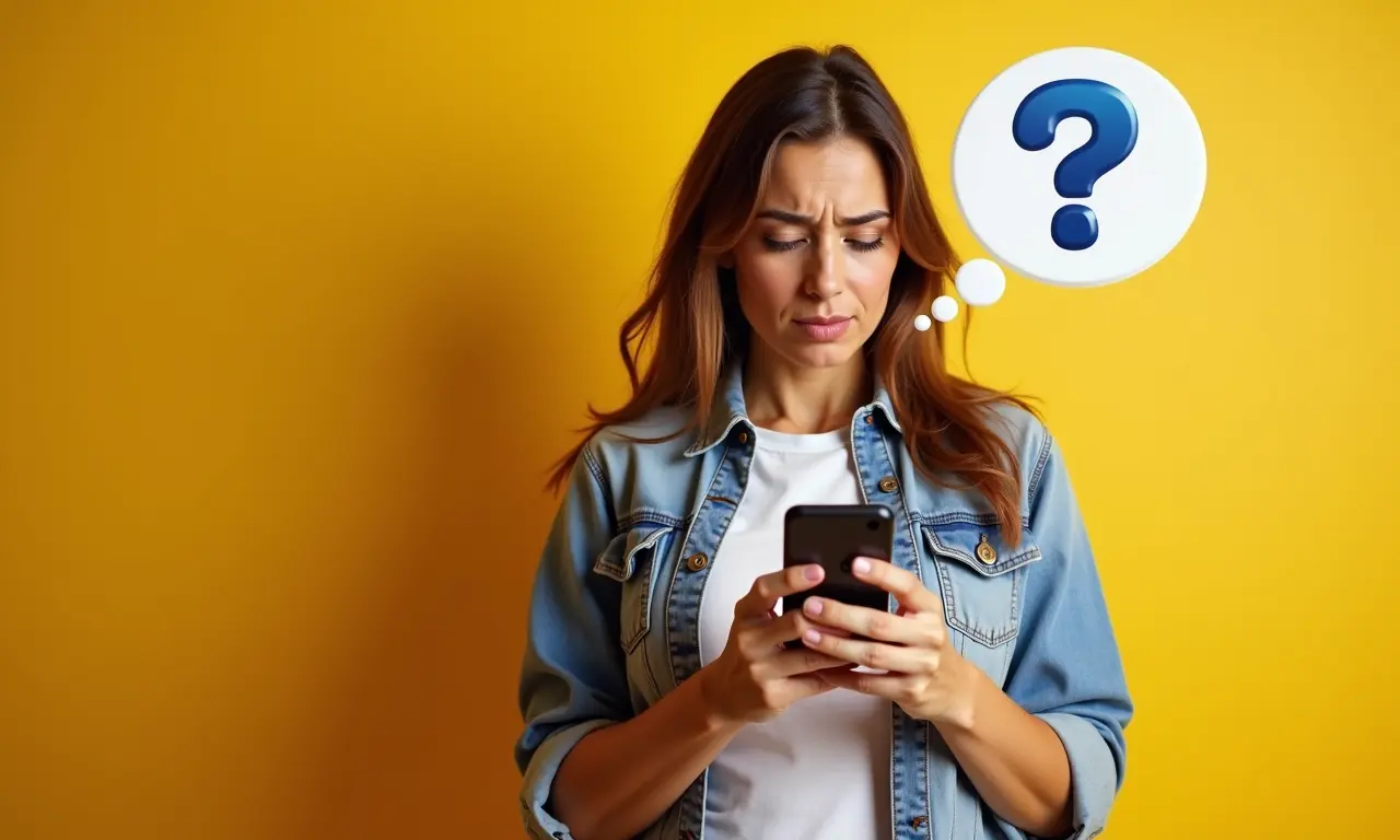 Mulher brasileira confusa se é possível fazer ligação a cobrar para celular.