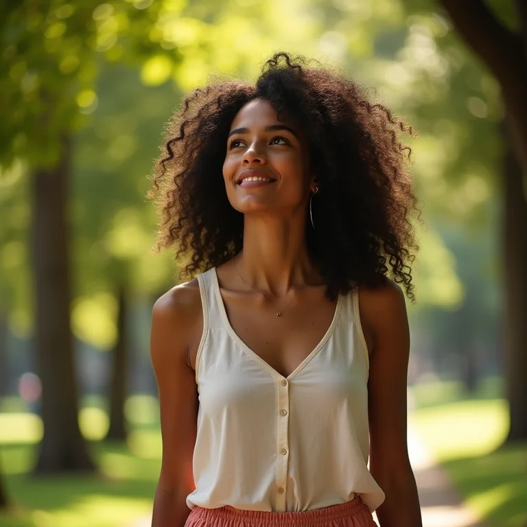 Mulher caminhando no Parque das Mangabeiras em Belo Horizonte