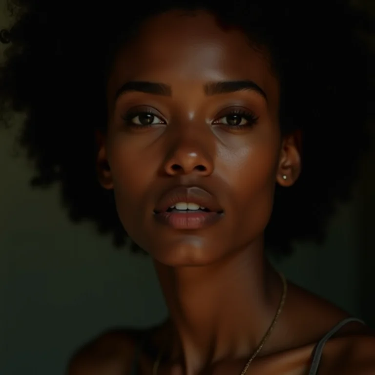 Mulher com olheiras suaves sob os olhos