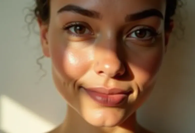 Mulher de 40 anos com pele radiante demonstrando a beleza da idade