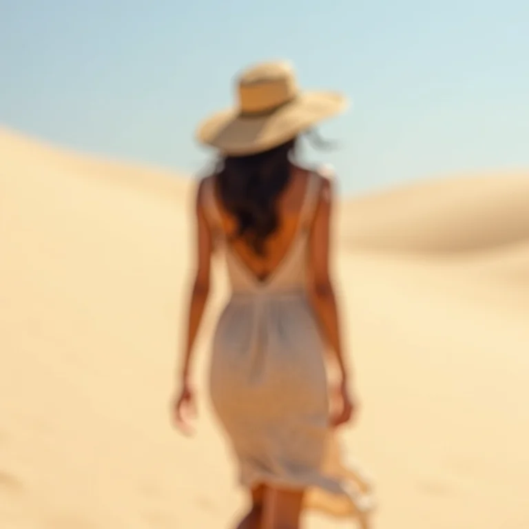 Mulher explorando as dunas de Jericoacoara