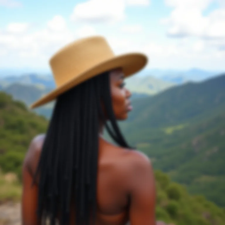 Mulher negra apreciando a vista na Chapada Diamantina