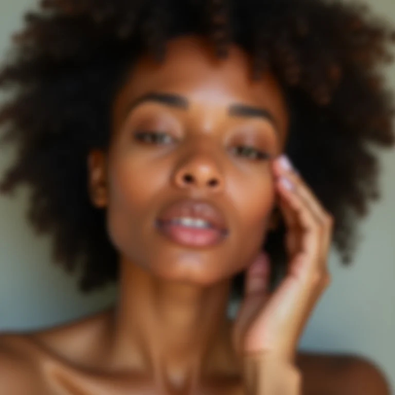 Mulher preocupada com os problemas da pele