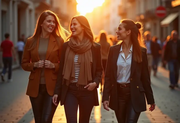 Mulheres estilosas usando terceira peça para transformar o look