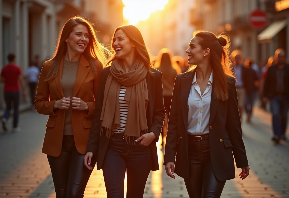 Mulheres estilosas usando terceira peça para transformar o look