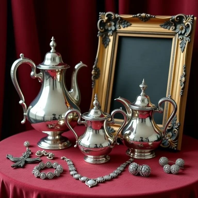 Objetos antigos e raros encontrados em feiras de antiguidades.