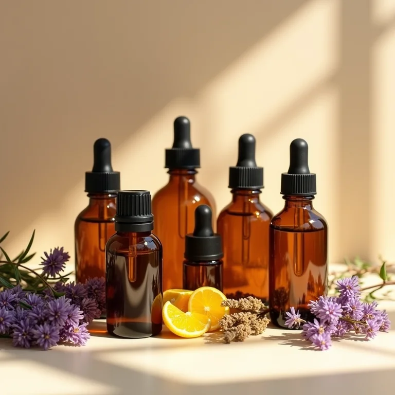 Óleos essenciais para velas aromáticas: lavanda, eucalipto, limão e rosa